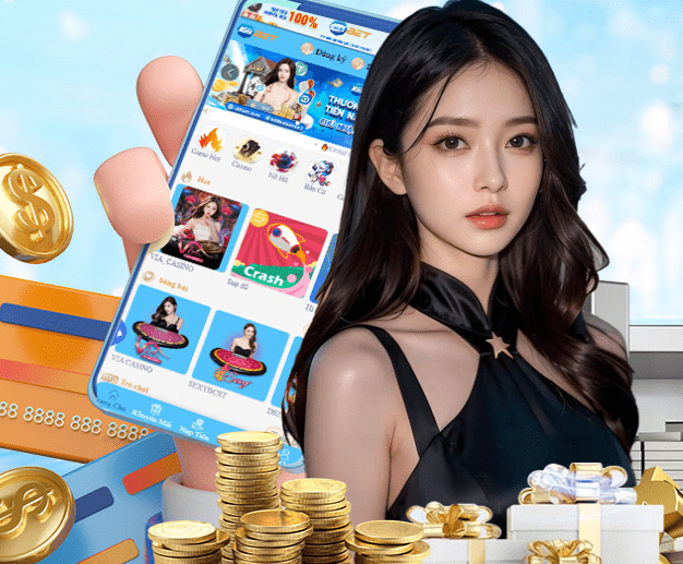 Hình ảnh quảng cáo của v9bet hiển thị nền tảng và các lợi ích